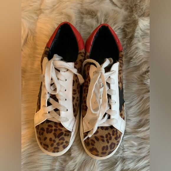 Nature Breeze Dale Leopard Print Lace Up Platform Sneaker Size 6.5 - Picture 6 of 13